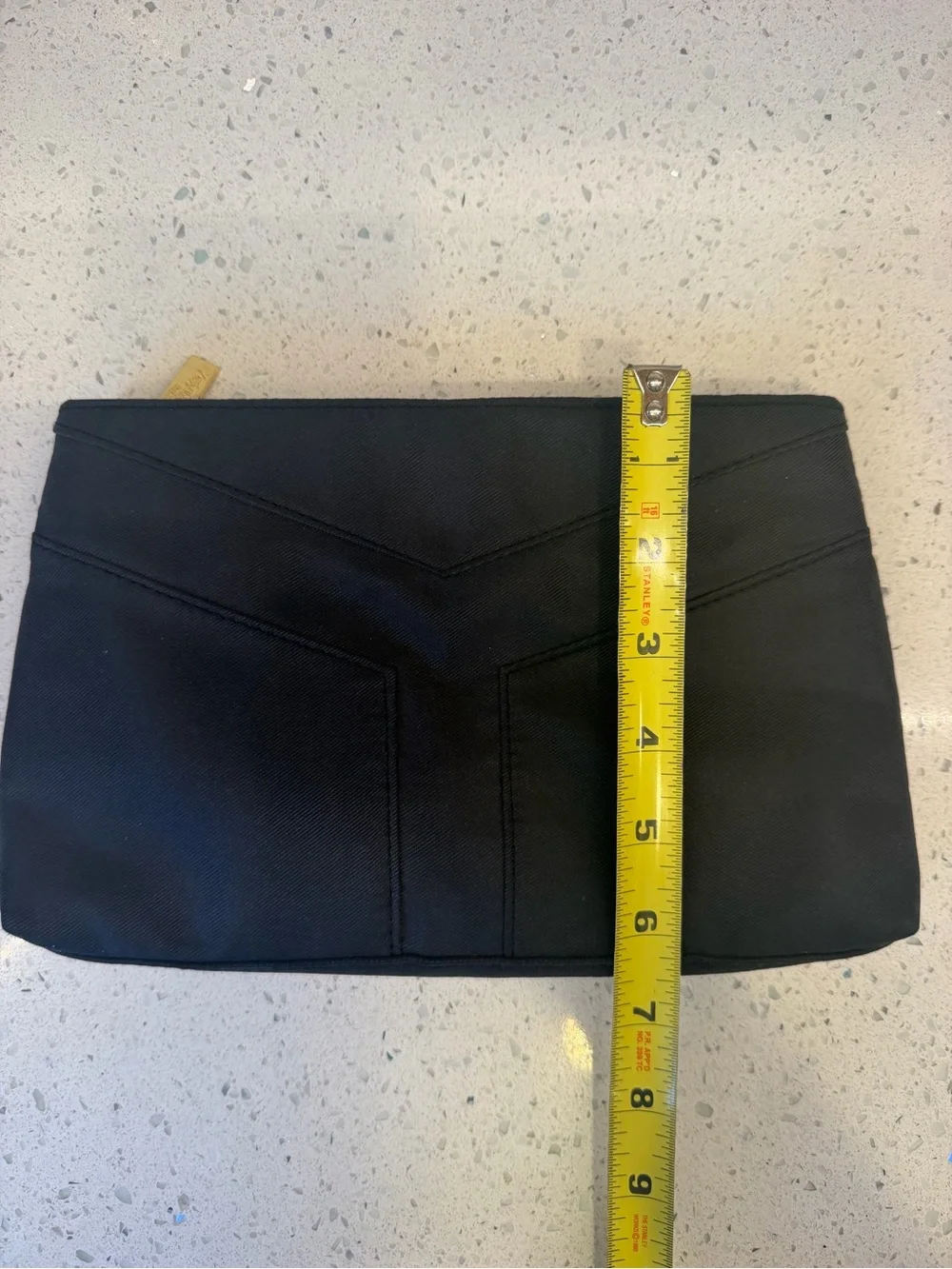 Yves Saint Laurent Black “Parfums” bag with Gold Logo Zipper